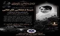 پیام تسلیت مدیر اورژانس پیش‌بیمارستانی و حوادث دانشگاه علوم پزشکی هرمزگان در پی درگذشت همکار گرانقدر مرحومه شیما دهقانی فارغانی پرسنل خدوم واحد ارتباطات